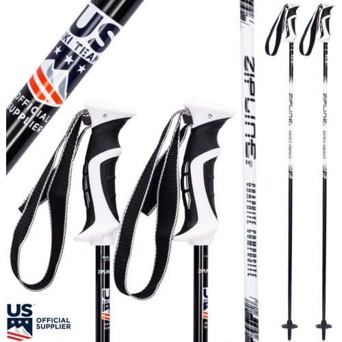  Zipline Ski Poles Carbon Composite Graphite Lollipop- U.S. Ski Team Official Supplier