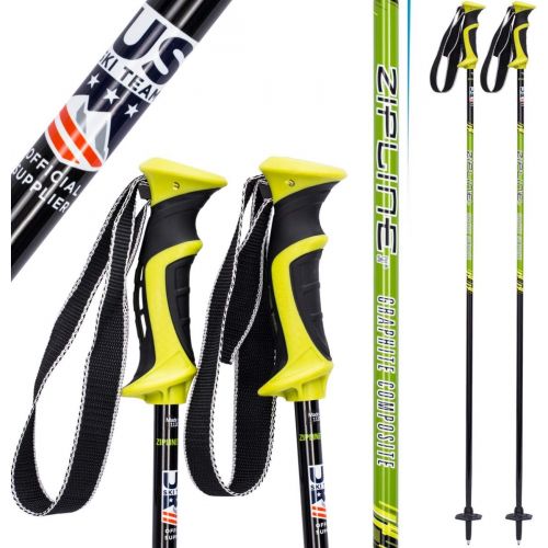  Zipline Ski Poles Carbon Composite Graphite Lollipop- U.S. Ski Team Official Supplier