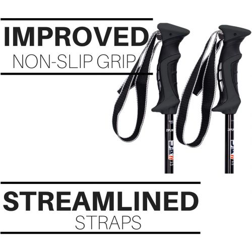  Zipline Ski Poles Carbon Composite Graphite Lollipop- U.S. Ski Team Official Supplier