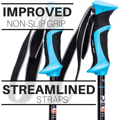  Zipline Ski Poles Carbon Composite Graphite Lollipop- U.S. Ski Team Official Supplier