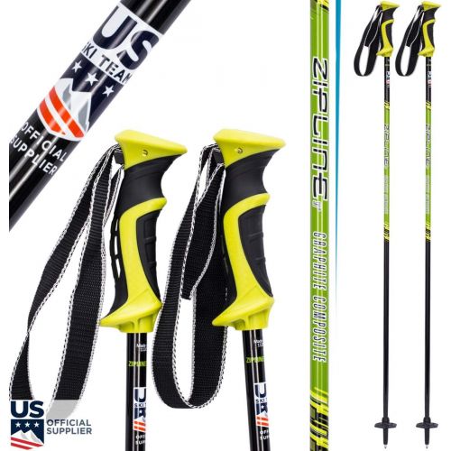  Zipline Ski Poles Carbon Composite Graphite Lollipop- U.S. Ski Team Official Supplier