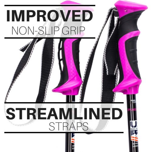  Zipline Ski Poles Carbon Composite Graphite Lollipop- U.S. Ski Team Official Supplier