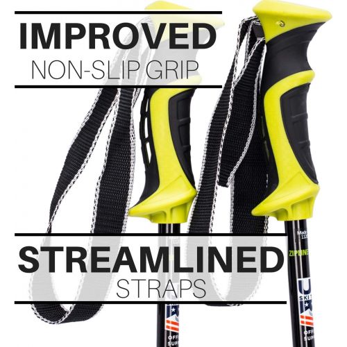  Zipline Ski Poles Carbon Composite Graphite Lollipop- U.S. Ski Team Official Supplier