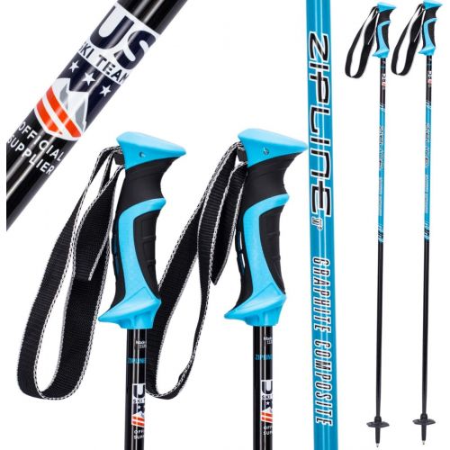  Zipline Ski Poles Carbon Composite Graphite Lollipop- U.S. Ski Team Official Supplier