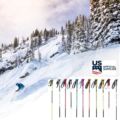  Zipline Ski Poles Carbon Composite Graphite Lollipop- U.S. Ski Team Official Supplier