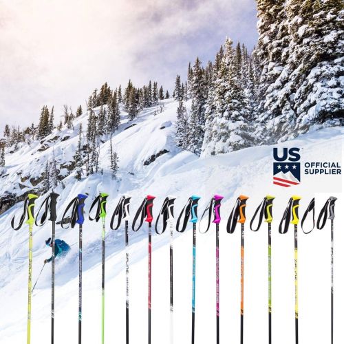  Zipline Ski Poles Carbon Composite Graphite Lollipop- U.S. Ski Team Official Supplier