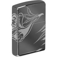 Engraved Full Wrap Zippo Lighters (Phoenix Flames - Black Ice)