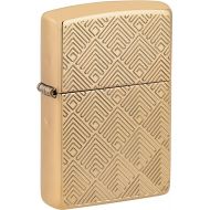 Zippo Pattern Design Armor High Polish Brass Pocket Lighter