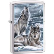 Zippo Lighter: Mazzi Winter Wolves - Brushed Chrome 81164