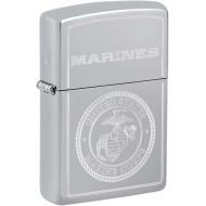 Zippo Lighter: USMC Marines Logo, Engraved - High Polish Chrome 81253