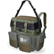 [아마존베스트]Zite Fishing Multi Fishing Suitcase Backpack & Seat Box in 1 - Includes 4 Tackle Boxes for Fishing Accessories in Lid