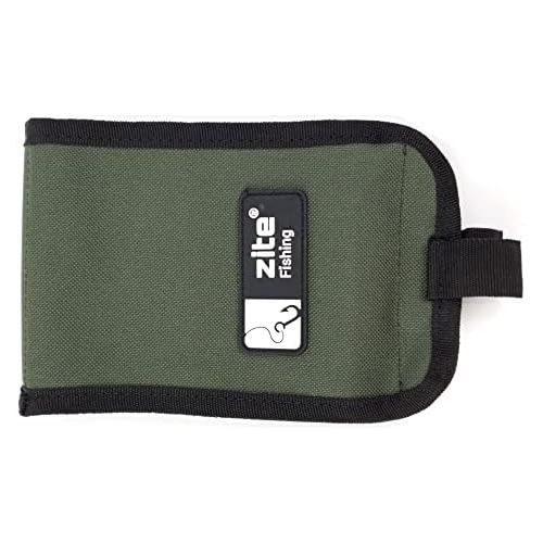  [아마존베스트]Zite Fishing leader bag fishing - hook pocket & rig bag for fishing hooks & leaders - 12 x 16 cm with separate lockable bags