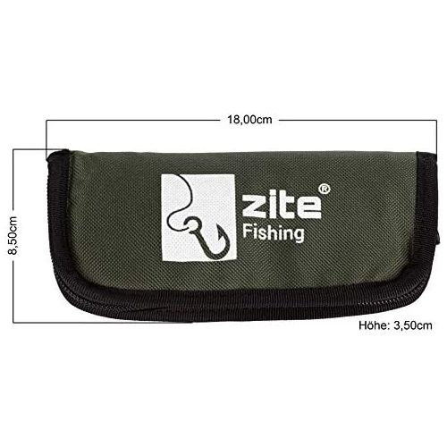  [아마존베스트]Zite Fishing Trout Spoon Pencil Case - 18 x 8.5 cm Trout Blinker Case Bag - For Ultra-Light Trout Baits