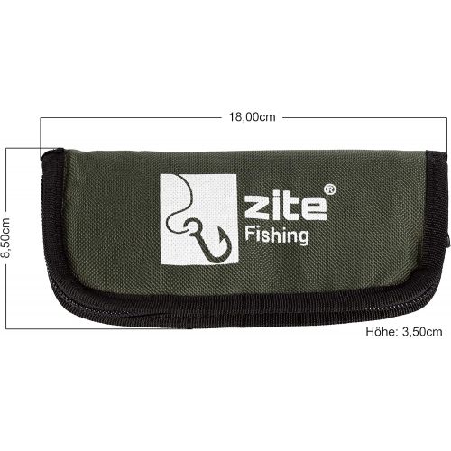  [아마존베스트]Zite Fishing Trout Spoon Pencil Case - 18 x 8.5 cm Trout Blinker Case Bag - For Ultra-Light Trout Baits