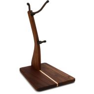 Zither Handcrafted Wood Saxophone Stand - Walnut