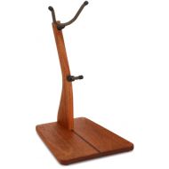 Zither Handcrafted Wood Saxophone Stand - Mahogany