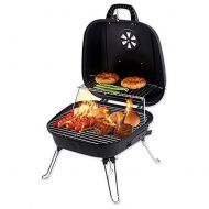 Zjnhl Family gathering / small barbecue Charcoal Grill Tabletop with Four Foldable Legs Tool Set Multi-function Oven 1-3 People Family Friends Colleagues Outdoor Camping Picnic Garden Bl