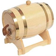 Zljaa Wine Barrel Vintage Wood Beer Whisky Rum Wine Tequila Dispenser Cask Brewing Freestanding Wine Barrel Wine Making Equipment, 25L