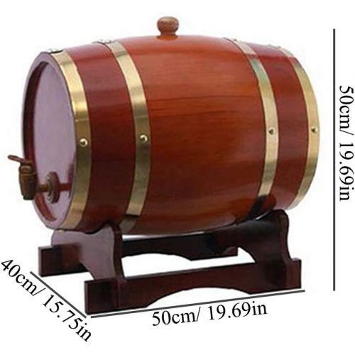  Zljaa Whiskey Barrel Dispenser Wood, Oak Aging Wine Barrel, Storage of Spirits, Liqueurs, Whisky Retro 30L
