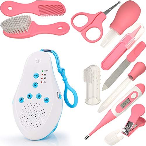  [아마존베스트]ZmZm Deep Sleep And Grooming Kit For Newborns, Infants & Toddlers. Smart Interactive Soother With Cry Sensor & Healthcare Kit (Bundle-11 items:1 Baby Soother + 10 Pcs Baby Nursery