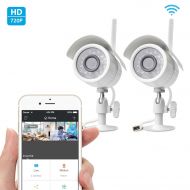 Zmodo 720p HD Outdoor IP Camera Home Wireless Security Camera System (2 Pack)