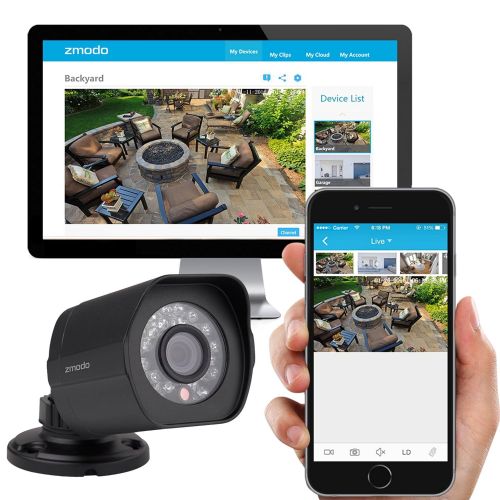  Zmodo Smart PoE Security System - 8 Channel NVR & 8 x 1080p IP Cameras and 2TB Hard Drive