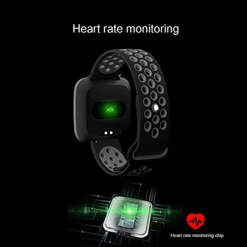  Znshx Smart Wristband Fitness Tracker Heart Rate Monitor Watch with Color Screen Waterproof Step Counter Pedometer Smart Watch Fitness Trackers (Color : White)