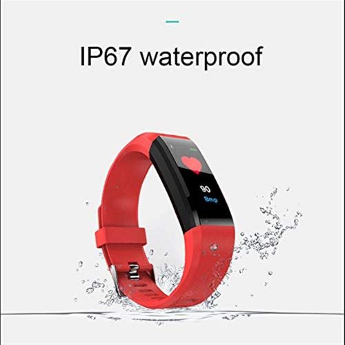  Znshx Smart Wristband Fitness Tracker HR Activity Tracker Watch with Heart Rate Monitor IP67 Waterproof Smart Bracelet as Calorie Counter Pedometer Watch Fitness Trackers (Color :