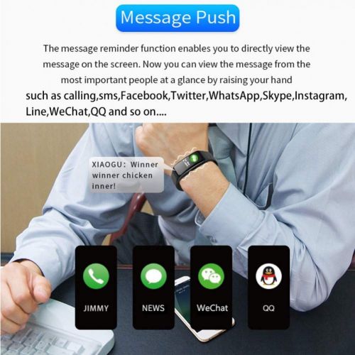  Znshx Smart Wristband Fitness Tracker Smart Band Pulsometer Bracelet Heart Rate Monitor Smart Wristband Watches Blood Pressure Pedometer Fitness Trackers (Color : Green)