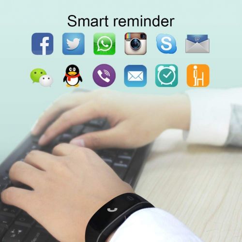  Znshx Smart Wristband Fitness Tracker HR Waterproof Color Screen Activity Tracker Heart Rate Blood Pressure Monitor Smart Wristband Fitness Trackers (Color : A4)