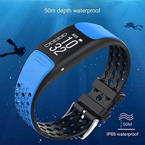  Znshx Smart Wristband Smart Wristband Fitness Tracker Color Screen Activity Tracker Heart Rate Monitor Waterproof Sports Watch Fitness Trackers (Color : Blue)