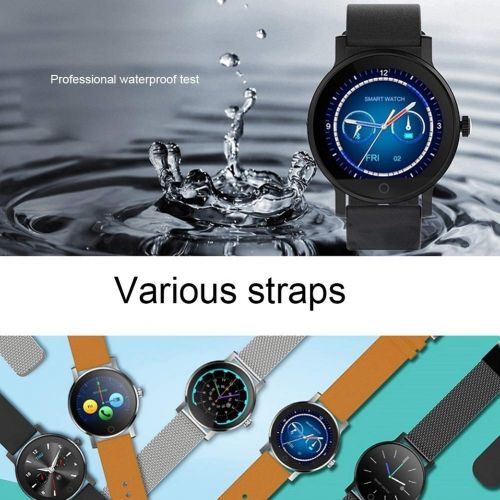  Znshx Smart Wristband Smart Watch with Heart Rate Monitor and Smart Notifications Round Touch Screen Bluetooth Smart Watches Fitness Trackers (Color : Orange)