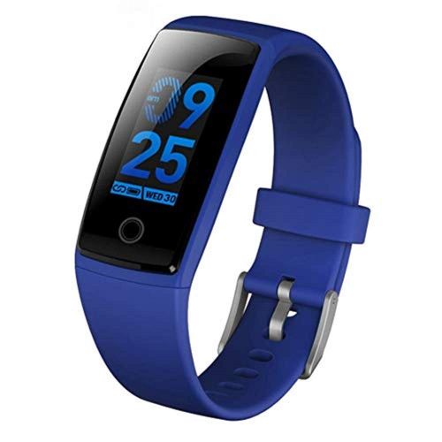  Znshx Smart Wristband V10 Smart Bracelet Blood Pressure Heart Rate Monitor Color Screen Smart Band Fitness Tracker Smartband Wristband Stopwatch Band Fitness Trackers (Color : Blue