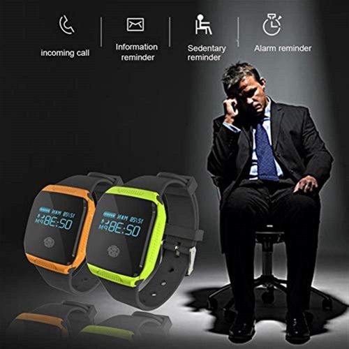  Znshx Smart Wristband 3D Smart Wristband Fitness Tracker Outdoor Sport Watch with Touch Screen Sleep Monitor Smart Wristband Fitness Trackers (Color : Orange)