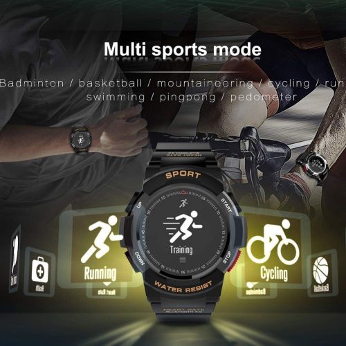  Znshx Smart Wristband Bluetooth Smart Bracelet Outdoor Grade IP68 Waterproof Multifunction Swimming Running Fashion Sports Watch Fitness Trackers (Color : Black)