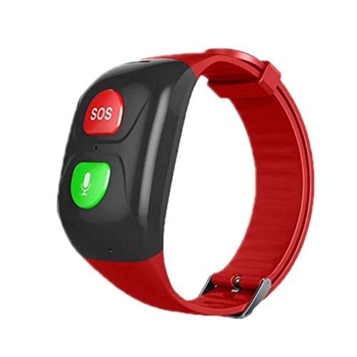  Znshx Smart Wristband Smart Wristbands for Elderly SOS Bracelet GPS Smartband Heart Rate Blood Pressure Smart Band Activity Fitness Watch Band Fitness Trackers (Color : Black)