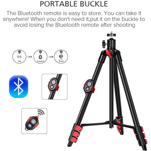  [아마존 핫딜] [아마존핫딜]ZoMei ZOMEi Phone Tripod, Cell Phone Tripod 54 inch Travel Tripod with Bluetooth Remote Cellphone Holder 360 Panorama Ball Head for Camera GoPro/Mobile Cell Phone iPhone Xs/Xr/Xs Max/X/8