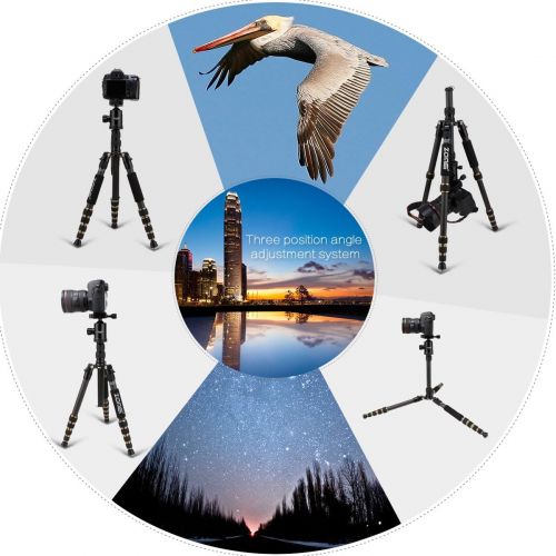  ZOMEI Z669C Carbon Fiber Portable Tripod with Ball Head Compact Travel for Canon,Sony, Nikon, Samsung, Panasonic, Olympus, Kodak, Fuji, Cameras and Video Camera