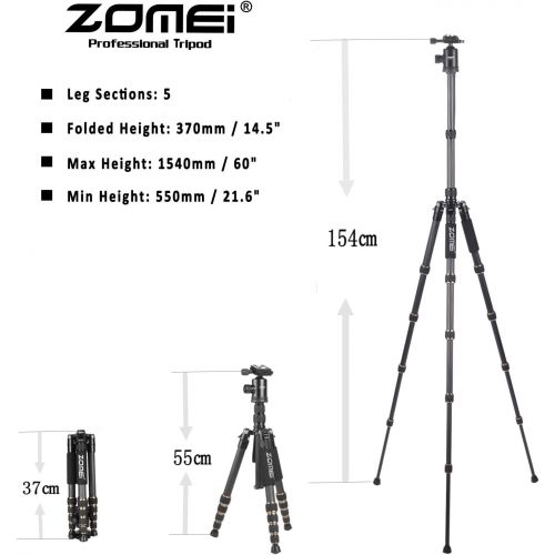  ZoMei Z669 Magnesium Aluminum Alloy Travel Camera Tripod with Ball Head for Canon,Sony,DSLR