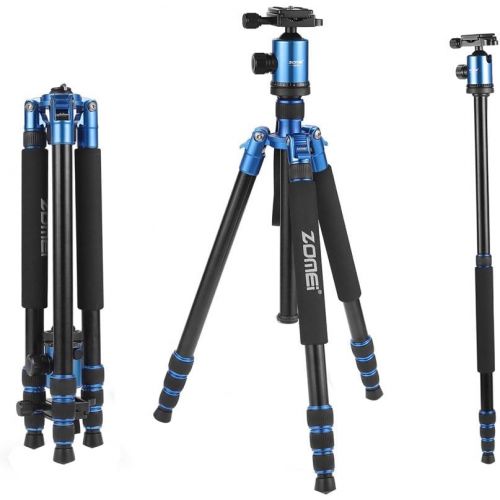  ZOMEi Zomei Z818 Professional Camera Tripod Monopod with Ball HeadQuick Release Plate and Carring Case (Black)