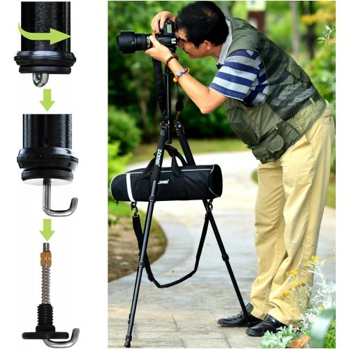  ZOMEi Zomei Compact Portable Q666 Aluminium Digital Tripod Monopod Stand with Ball Head for All Canon Sony Nikon Samsung Panasonic Olympus Kodak Fuji Camera and Camcorder