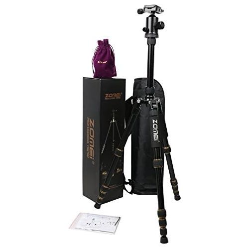  ZOMEi Zomei Compact Portable Q666 Aluminium Digital Tripod Monopod Stand with Ball Head for All Canon Sony Nikon Samsung Panasonic Olympus Kodak Fuji Camera and Camcorder