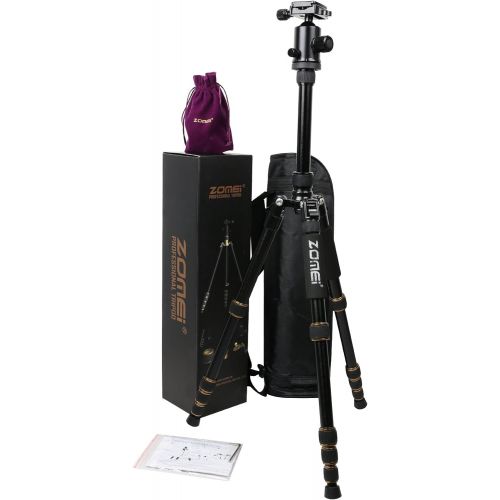  ZOMEi Zomei Compact Portable Q666 Aluminium Digital Tripod Monopod Stand with Ball Head for All Canon Sony Nikon Samsung Panasonic Olympus Kodak Fuji Camera and Camcorder