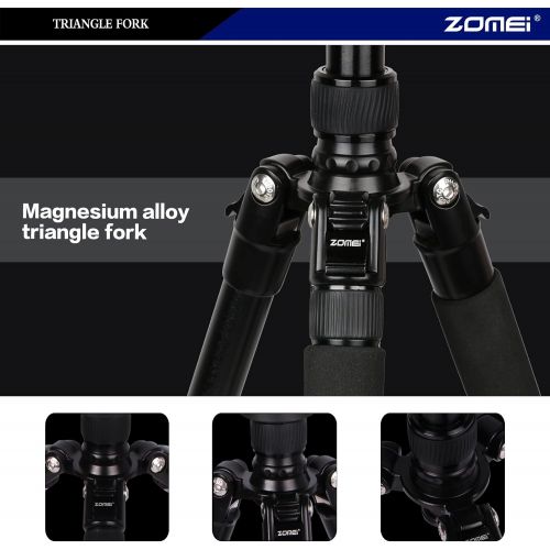  ZOMEi Zomei Compact Portable Q666 Aluminium Digital Tripod Monopod Stand with Ball Head for All Canon Sony Nikon Samsung Panasonic Olympus Kodak Fuji Camera and Camcorder