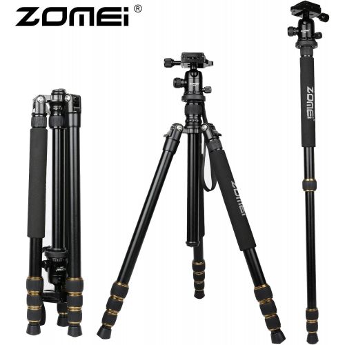  ZOMEi Zomei Compact Portable Q666 Aluminium Digital Tripod Monopod Stand with Ball Head for All Canon Sony Nikon Samsung Panasonic Olympus Kodak Fuji Camera and Camcorder