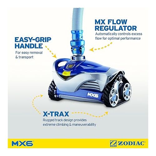  Zodiac MX6 Automatic Suction-Side Pool Cleaner Vacuum for In-ground Pools