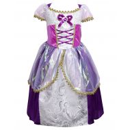 Zoe Girls Purple New Princess Dress Halloween Christmas Rapunzel Fancy Dress Costume