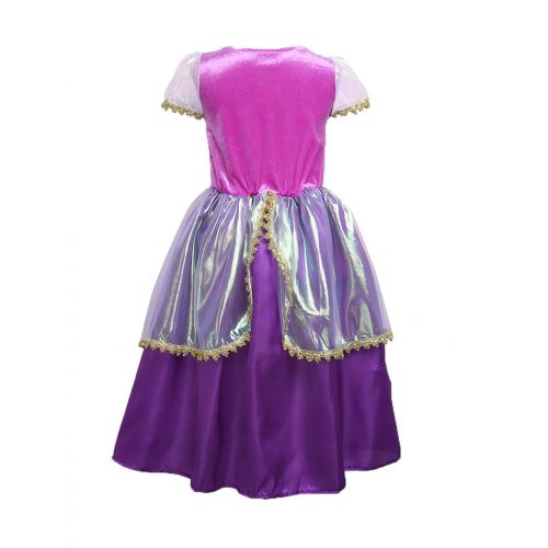  Zoe Girls Purple New Princess Dress Halloween Christmas Rapunzel Fancy Dress Costume