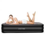 Zoetime Upgraded King Size Double Air Mattress Blow up Elevated Raised Airbed Inflatable Beds with Built-in Electric Pump, Storage Bag and Repair Patches Included, 213 x 182 x 50 c