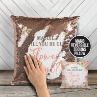 /Zoeysattic flower girl proposal pillow | flower girl mermaid sequin pillow | will you be my flower girl proposal sequin pillow | ask flower girl